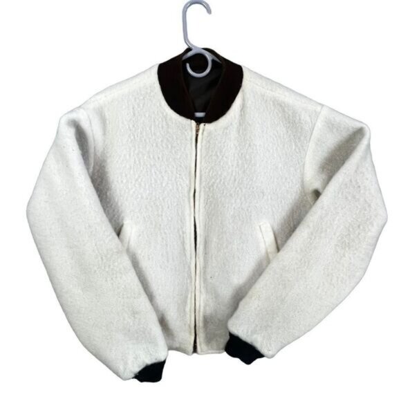 BUD BERMA MENS VINTAGE BROWN FLIGHT JACKET SIZE 40 REVERSIBLE - Picture 4 of 11